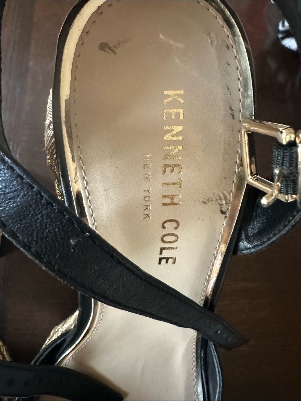 Kenneth Cole Black Platform Espadrille Sandals - Picture 6 of 6